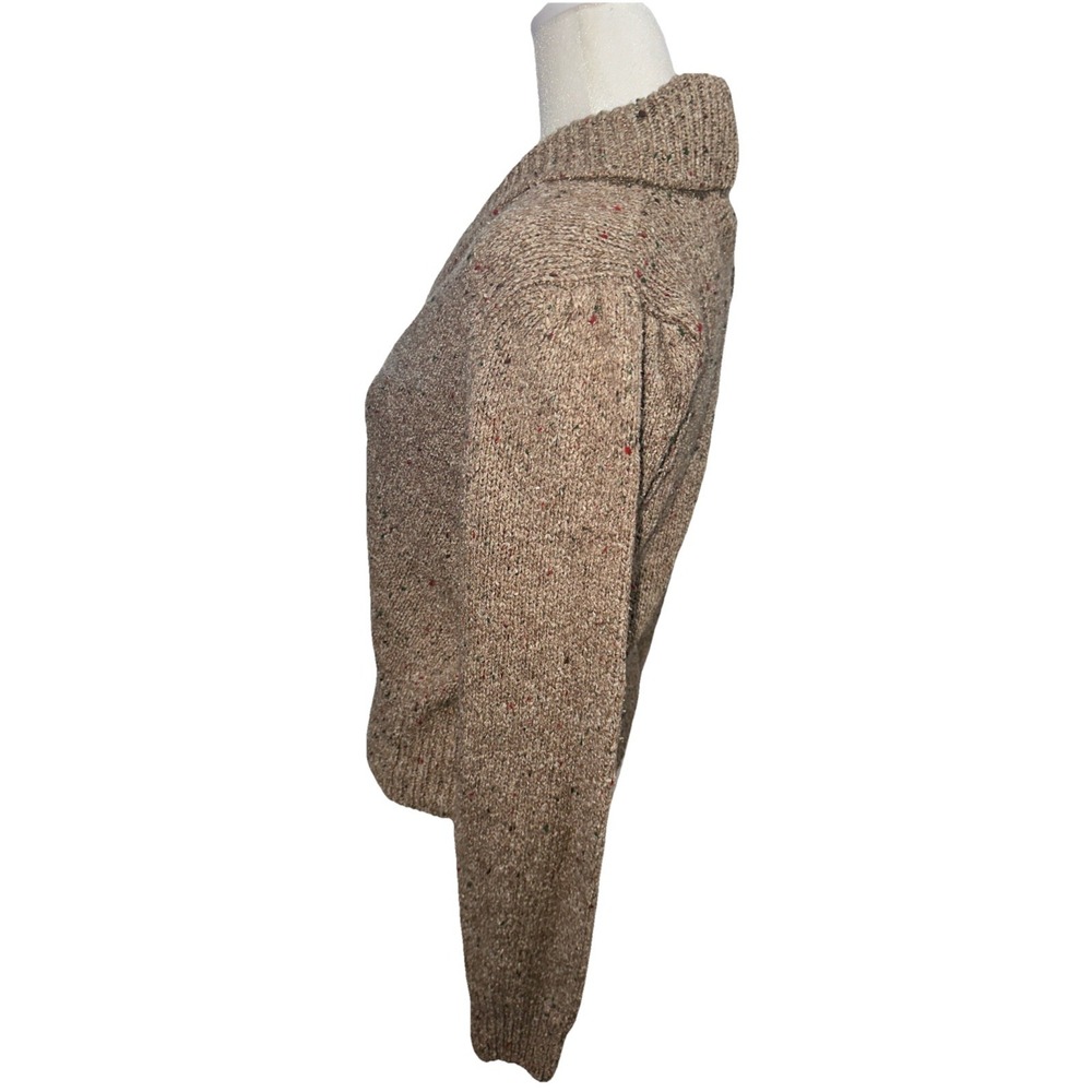 Vintage The Villager Brown Silk Wool Blend Cardigan SIZE Medium - Picture 3 of 9